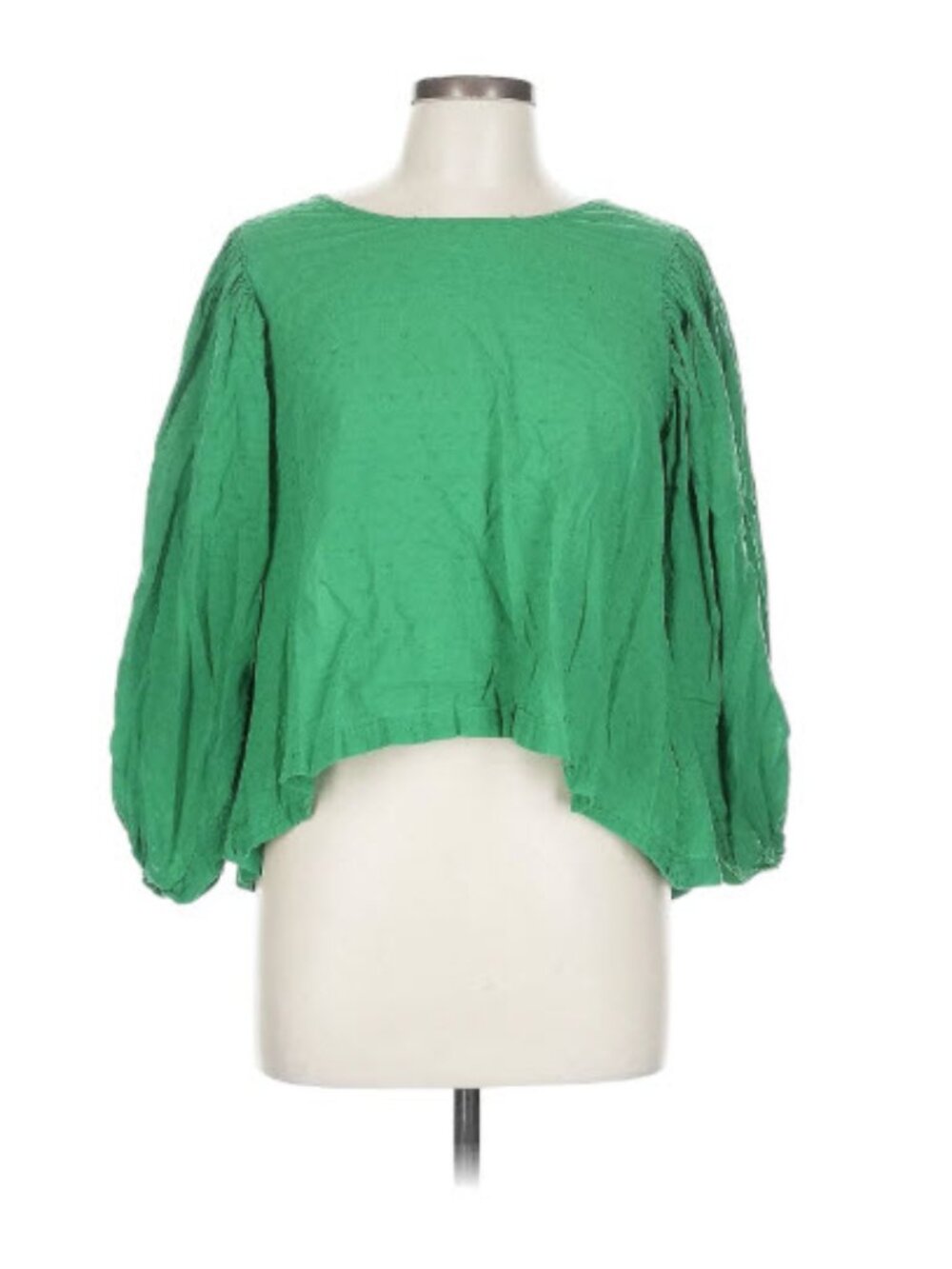 FARM Rio 3/4 sleeve green top